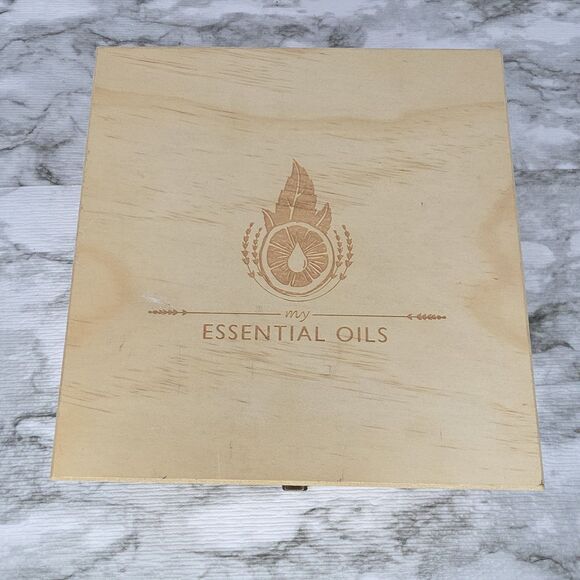 Wooden Essential Oil Box 36 Grid Storage Case Organizer Foam Pad Bottle Labels - Picture 4 of 10